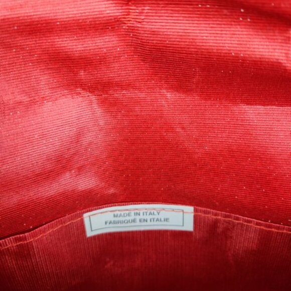 Elegant Made in Italy Red Fabric Bag - Picture 4 of 5